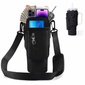 Carrier Bag for Stanley 40oz Tumbler with Adjustable Shoulder Strap - Black