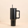 40oz Customizable Car Cup with Handle and Straw Large Capacity for Wholesale – Black 40oz Customizable Car Cup with Handle and Straw Large Capacity for Wholesale - Black