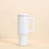 40oz Customizable Car Cup with Handle and Straw Large Capacity for Wholesale – White 40oz Customizable Car Cup with Handle and Straw Large Capacity for Wholesale - White