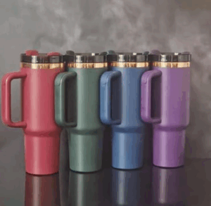 Mirror Gold Underneath H2.0 Powder Coated 40oz Travel Mug for Laser Engraving