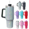 40oz Insulated Stainless Steel Rhinestones Bling Tumbler Car Cup for Valentine 40oz Insulated Stainless Steel Rhinestones Bling Tumbler Car Cup for Valentine