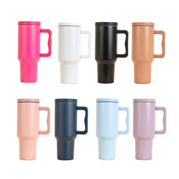 40oz Customizable Car Cup with Handle and Straw Large Capacity for Wholesale