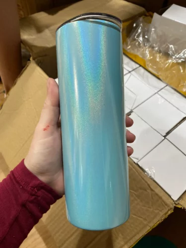 20oz Glitter Sublimation Tumbler Vacuum Insulated Bottle In Bulk Straight Tumbler photo review