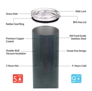 20oz Glitter Sublimation Tumbler Vacuum Insulated Bottle In Bulk Straight Tumbler