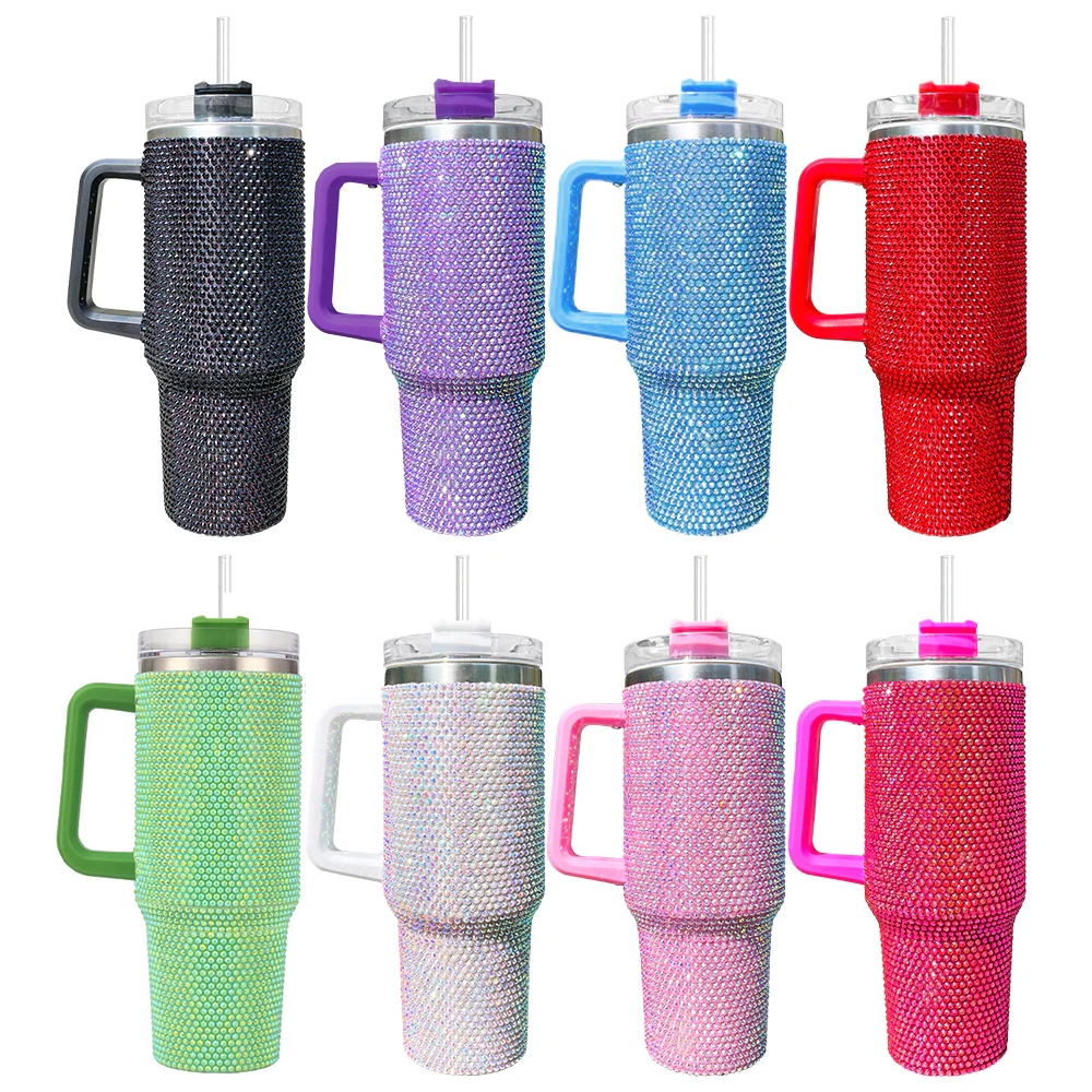 40oz-insulated-stainless-steel-rhinestones-bling-tumbler-car-cup-for-valentine-display