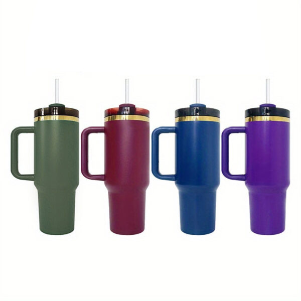 Mirror Gold Underneath H2.0 Powder Coated 40oz Travel Mug for Laser Engraving
