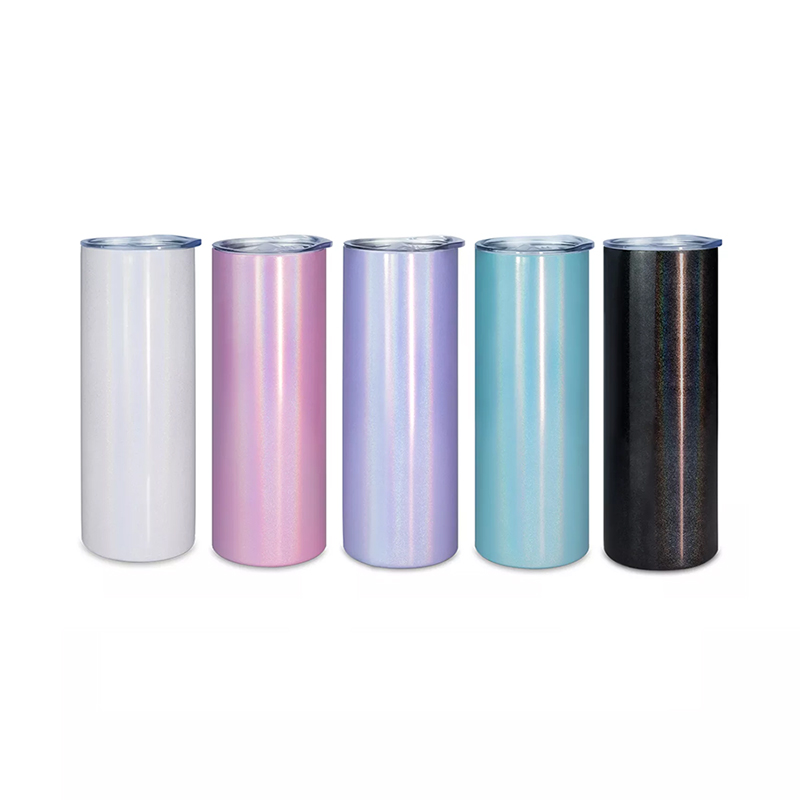 20oz Glitter Sublimation Tumbler Vacuum Insulated Bottle In Bulk Straight Tumbler