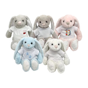 Easter Rabbit Stuffed Doll for Sublimation Long Eared Bunny Wholesale with Shirts - Real Shot