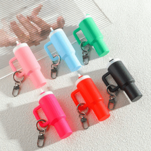 Mini Tumbler Mug Keychain Accessory With Detachable Storage For Lip Balm