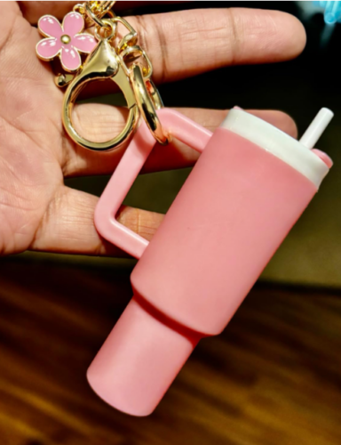 Mini Tumbler Mug Keychain Accessory With Detachable Storage For Lip Balm photo review