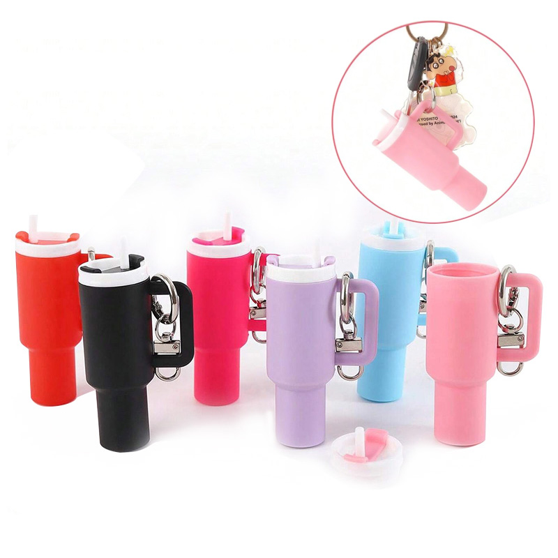 Mini Tumbler Mug Keychain Accessory With Detachable Storage For Lip Balm