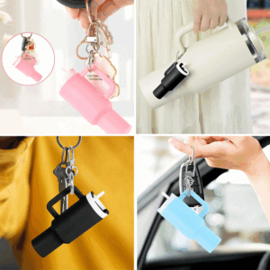 Mini Tumbler Mug Keychain Accessory With Detachable Storage