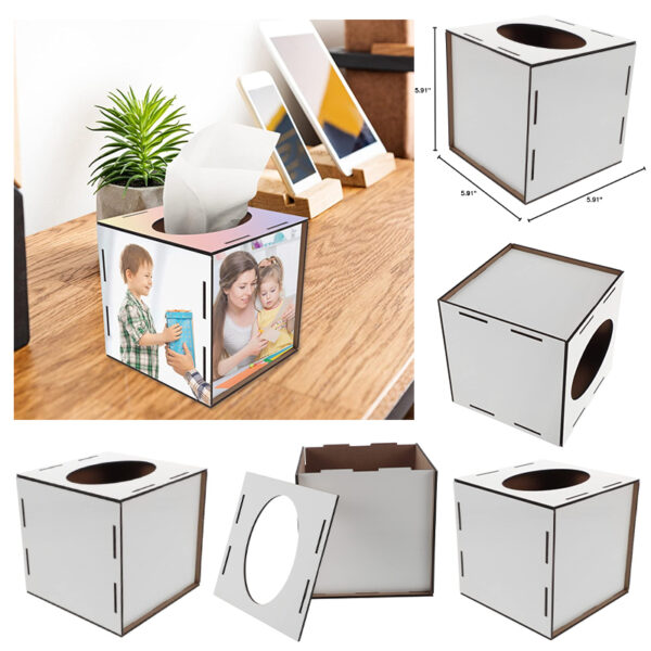 MDF Sublimation Blank Tissue Box Dispenser - Details