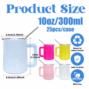 size-of-10oz-macaron-colored-sublimation-coffee-mugs-with-metal-straws