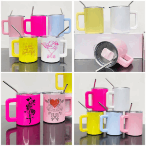 real-shot-of-10oz-macaron-colored-sublimation-coffee-mugs-with-metal-straws