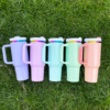 40oz Macaron Rainbow Plated Powder Coated Travel Mug – Real Shots 40oz Macaron Rainbow Plated Powder Coated Travel Mug - Real Shots