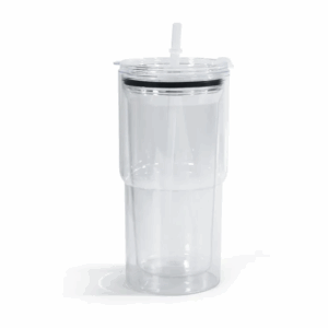 clear-18oz-snow-globe-plastic-tumbler-with-pre-drilled-hole-&-stopper-lids