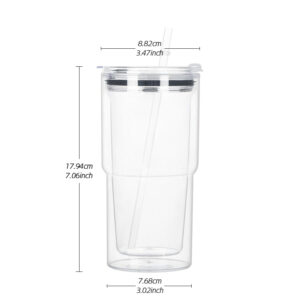 16oz Snow Globe Plastic Tumbler with Pre-Drilled Hole