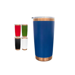 20oz Copper Plated Powder Coated Travel Mug with Magnetic Slide Lid