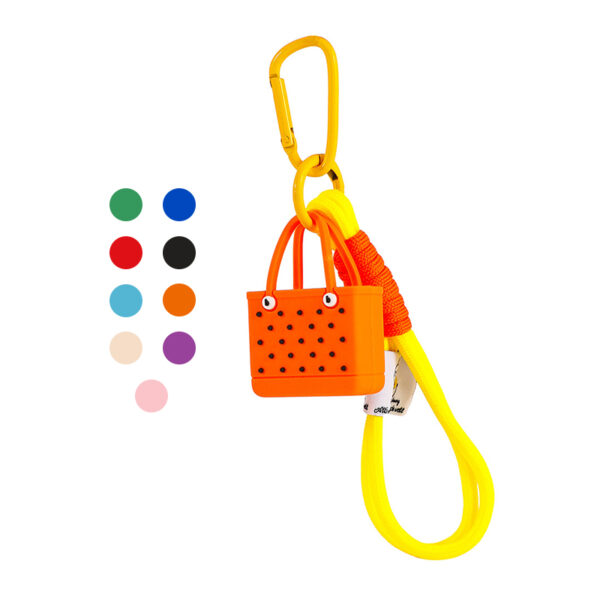 Silicone Beach Bag Pendant Keychain Cartoon Bracelet