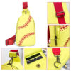 PU Leather Baseball Adjustable Shoulder Strap Rugby Chest Bag - Details
