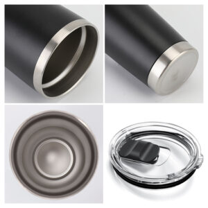 20oz Powder Coated Colorful Stainless Steel Double Wall Tumbler with Slide Lid - Details