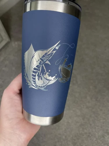 20oz Powder Coated Colorful Stainless Steel Double Wall Tumbler with Lid photo review