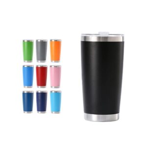 20oz-powder-coated-colorful-stainless-steel-double-wall-tumbler-with-slide-lid
