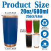 20oz Copper Plated Powder Coated Travel Mug with Magnetic Slide Lid 20oz Copper Plated Powder Coated Travel Mug with Magnetic Slide Lid - Size