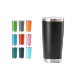 20oz-powder-coated-colorful-stainless-steel-double-wall-tumbler-with-slide-lid