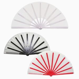 13“ Colored Sublimation Blank Fabric Folding Clacking Fans - Display 13“-colored-sublimation-blank-fabric-folding-clacking-fans-display