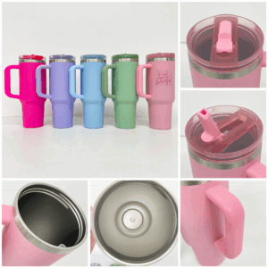 40oz Protour Blank Sublimation Macaroon Quencher Tumbler - Details