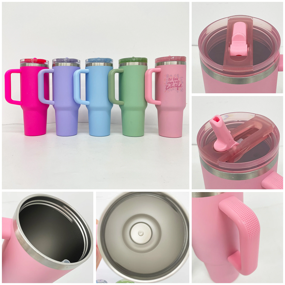 40oz Protour Blank Sublimation Macaroon Quencher Tumbler - Details