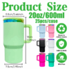 20oz Rainbow Plated Powder Coated Macaron Travel Mug with Flip Straw – Detail 20oz Rainbow Plated Powder Coated Macaron Travel Mug with Flip Straw - Detail