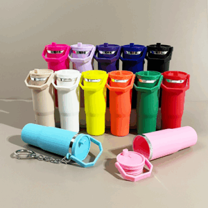 Mini Keychain Cup 30oz Travel Tumbler Keychain Balm Holder - Real Shots