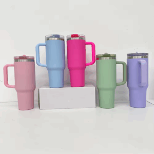 40oz Protour Blank Sublimation Macaroon Quencher Tumbler with Flip Straw Lids