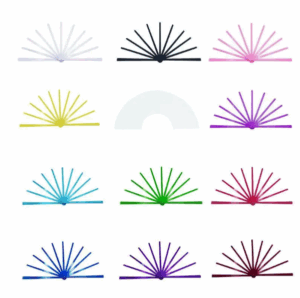 13“ Colored Sublimation Blank Fabric Folding Clacking Fans