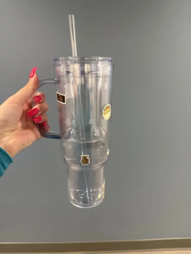 40oz Pre-Drilled Double Wall Plastic Snow Globe Cups with Handle photo review