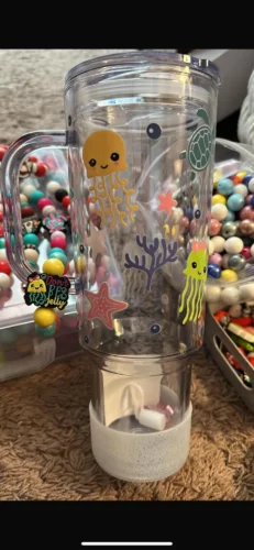 40oz Pre-Drilled Double Wall Plastic Snow Globe Cups with Handle photo review