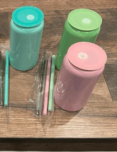 Candy Colored Glossy & Matte 16oz Stainless Steel Soda Can photo review