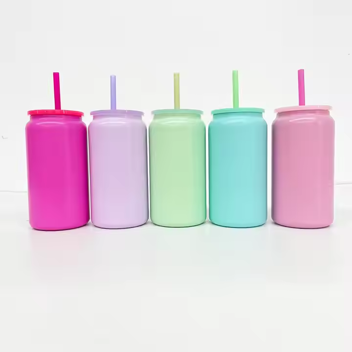 Candy Colored 16oz Stainless Steel Soda Can - Real Shots