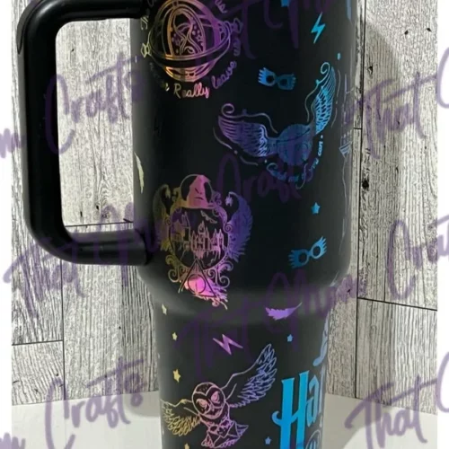 G2 40oz Quencher Powder Coated Rainbow Plated Tumbler - Black & White photo review