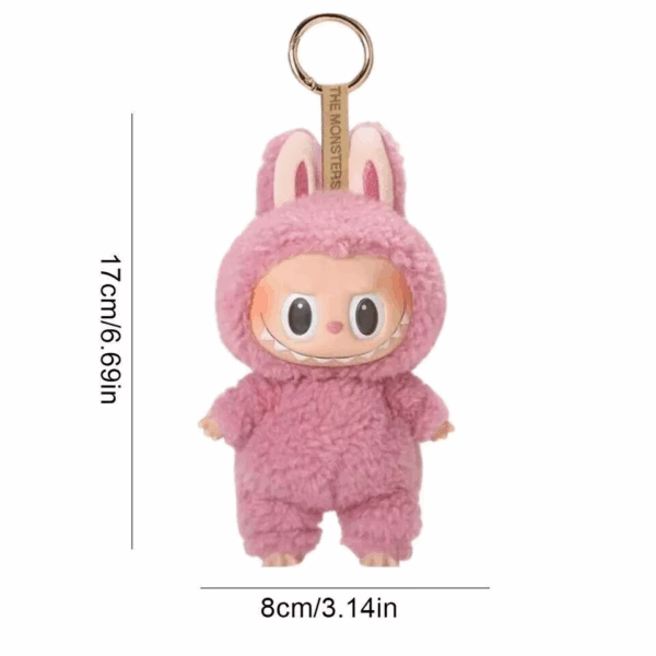 POP MART Labubu The Monsters Plush Doll Hot Figure Toy Keychain - Size