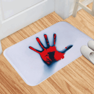 547882E5-1D0F-4c9a-A430-C87DC5D21C6D Halloween Bloody Hand Foot Prints Mat Scary Home Decor