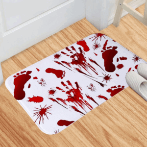 9DFC7021-510B-4892-BBDD-53EDF2697B14 Halloween Bloody Hand Foot Prints Mat Scary Home Decor