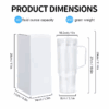 40oz Pre-Drilled Double Wall Plastic Snow Globe Cups with Handle 40oz Pre-Drilled Double Wall Plastic Snow Globe Cups with Handle