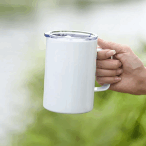 Bulk 16oz Stainless Steel Sublimation Coffee Mugs with Handle