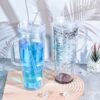 40oz Pre-Drilled Double Wall Plastic Snow Globe Cups with Handle 40oz Pre-Drilled Double Wall Plastic Snow Globe Cups with Handle
