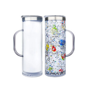 20oz Sublimation Snow Globe Tumblers with Handle