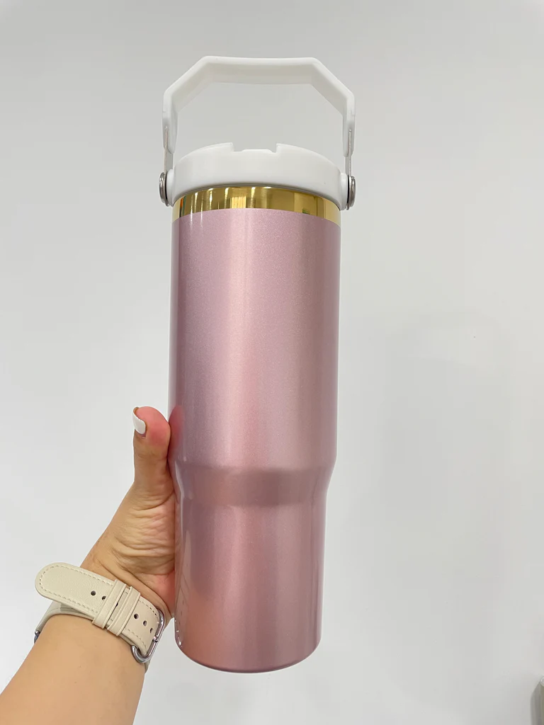 20/30oz Shiny Rose Gold Sublimation Tumblers/Mugs with Mirror Gold